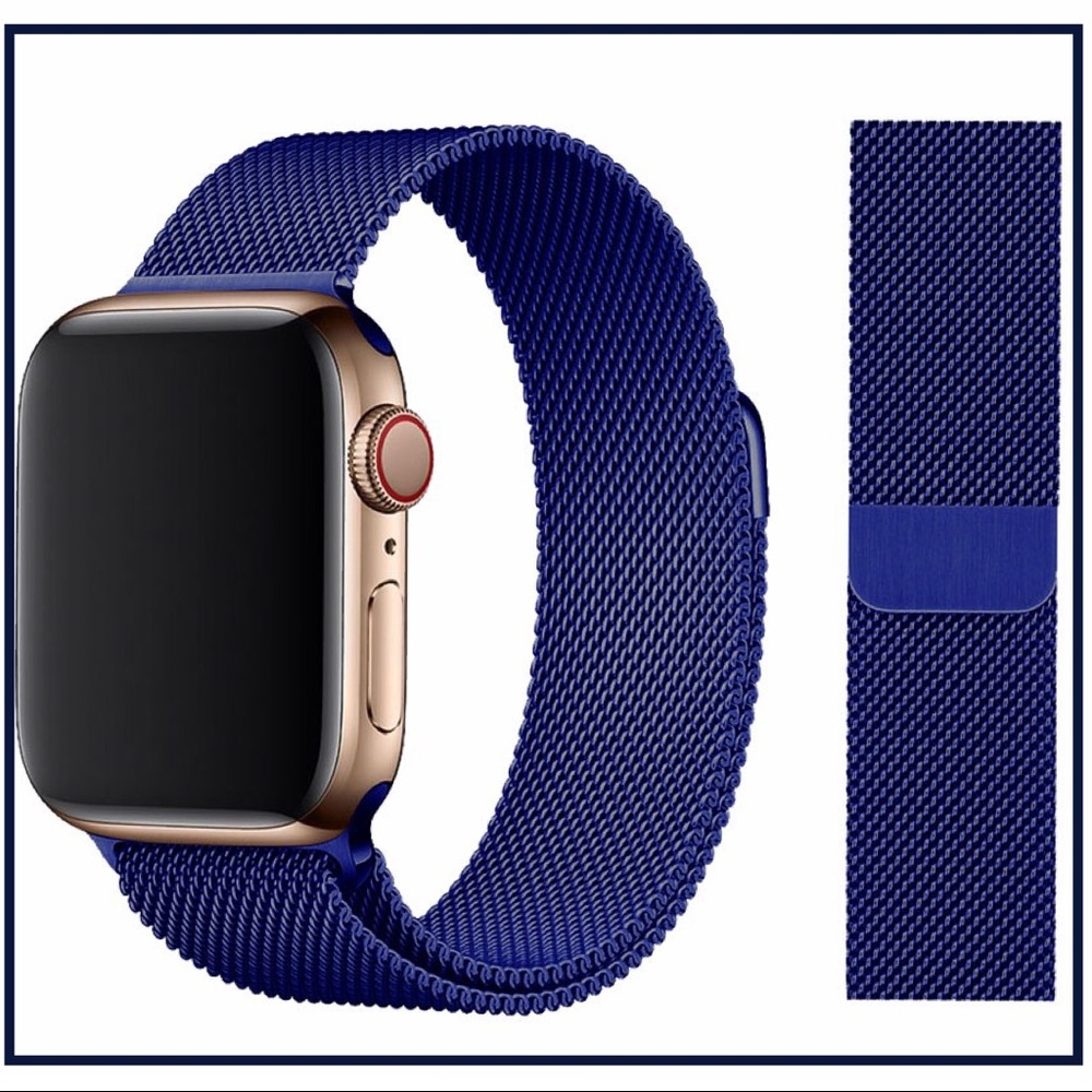 42/44mm Milanese Loop Magnetic Blue Watch Band